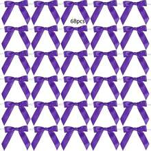 5/10/18/38/68 Pcs Satin Twist Tie Bows For Treat Bag Satin Ribbon Tie Bows For Tying Up Packages Present Bags Bakery Candy Bags Decorating Ribbon Bow Gift Wrap Bows - View 11