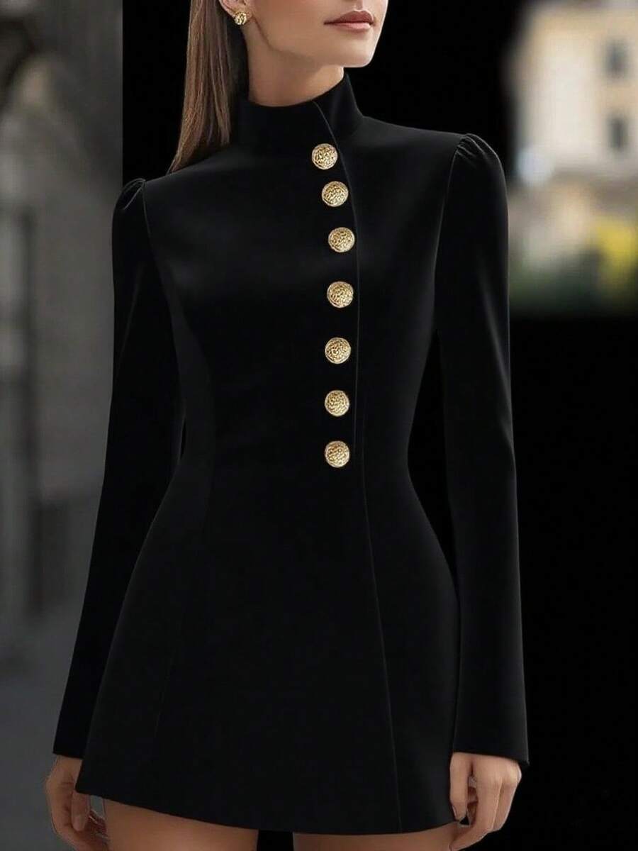 Women Short Dresses - Black - View 1