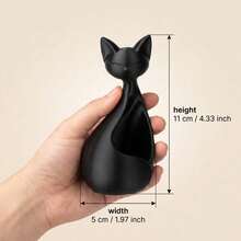 1pc Multifunctional Cat-Shaped Storage Decor, Multipurpose Plant Pot And Key Holder, 2-In-1 Resin Desktop Organizer, Creative Succulent Planter, Entryway Key Storage Box, Minimalist Home Decor, Suitable For Living Room, Bedroom And Entryway - A - View 6