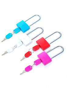 Metal Mini Lock With 2 Keys, Mini Combination Lock, No Assembly Required, Waterproof, Luggage Lock With Keys, Locker Lock Small Luggage Padlock, Suitcase Lock Metal Key Padlock, Suitable For Luggage, Pencil Case, Backpack, Travel Accessories, School Gym Locker, Sports Locker, Fence, Toolbox, Graduation Season, Back To School Season, Teacher's Day Gift - Multicolor - View 4