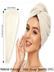 1/2/4 cái khăn lau tóc sợi microfiber, mũ sấy tóc mềm 300Gsm, khăn phòng tắm màu trơn tối giản, khăn quấn tóc xoăn siêu thấm hút nhanh khô, mũ tắm chống xơ tóc ướt, đồ dùng phòng tắm, phụ kiện phòng tắm - Nhiều màu - Xem 15
