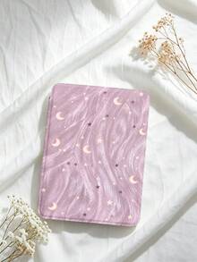 Étui de protection Kindle/Tablette avec motif de sable mouvant nacré Lune & Étoile, coque de protection complète, antichoc, anti-poussière, matériau TPU souple, coussin d'air aux quatre coins absorbant les chocs, compatible avec Ko-Bo, Kindle Paperwhite 11e génération 2021, Kindle (11e génération) sortie 2022, Kindle (11e génération-sortie 2024) (6 pouces), ajustement parfait pour protéger votre appareil de lecture - Multicolore - View 3