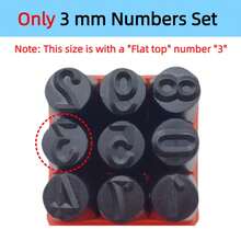 9/27 PCS Number & Letter Stamp Set | Metal Punch Tools For Leather, Wood & Soft Metals – DIY Embossing & Imprinting Kit With Carrying Case - Only 3mm Numbers Set - View 2
