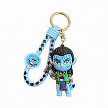 Miniso Avatar Jake Sully 人偶鑰匙圈，經典納威族戰士設計，附編織手腕掛繩，適合裝飾背包與手提包 - 樣式 1 - 查看 6