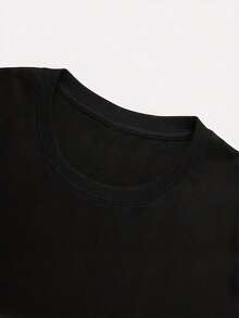 100%Pure Cotton7Month4Happy Day T Street Hip-Hop Style Men's Shirt T Shirt - 黑色 1 - 查看 3