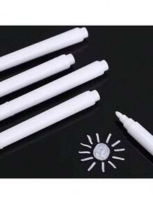 1/5/10pcs White Liquid Chalk Markers, Quick Drying And Easy To Erase, Suitable For Blackboard, Glass, Window, School And Office Stationery - Multicolor - View 7