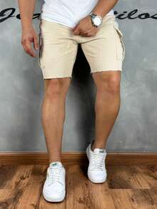 Khaki Cargo Shorts - Khaki - View 3