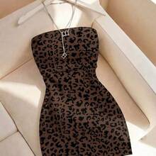 LunaCass8  Vestido tubo ajustado de cuello redondo con estampado de rayas para mujer, primavera/verano - Multicolor - Ver 6
