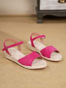 Women's Elegant All-Season Wedge Platform Sandals,Holiday Essential - Hot Pink - View 5