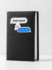 1PC "God Is Good All The Time" Christian Sticker, Text Bubble Faith Decal For Bible Journaling, Aesthetic Inspirational Scripture Sticker For Water Bottle, Religious Gift For Girl & Teens - Multicolor - View 5