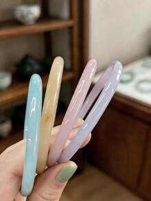 4 chiếc/1 chiếc vòng tay giả ngọc ngẫu nhiên họa tiết hoa màu xanh lá nhạt & hồng cánh sen (Bộ 4 chiếc bao gồm hộp quà), vòng tay phong cách Trung Quốc thanh lịch, phù hợp đeo hàng ngày, lễ hội, du lịch, đi biển, quà tặng hoàn hảo cho vợ hoặc bạn bè, mỗi chiếc có họa tiết độc đáo, thiết kế nhuộm loang gradient tạo vẻ thanh lịch và quý phái - Nhiều màu - Xem 18