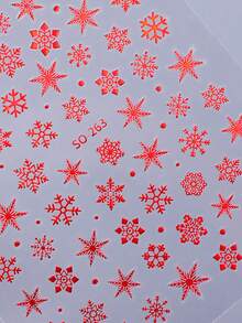 5pcs/Set Snowflake Stickers, Laser Glitter Gold Snowflake Stickers, Stationery Stickers For Students, Diary & Planner Stickers, Graffiti Stickers, Nail Art Stickers School Supplies - 5pcs SO-246 Gold + White + Red + Laser Blue + Laser Silver - View 8