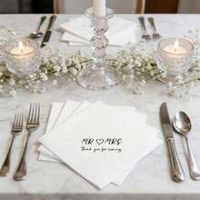 100pcs/Bag Bride To Be Wedding Decoration Wedding Banquet Tabletop Decor Disposable Napkins Mr/Mrs Bridal Shower Thank You Party Napkins Bachelorette Party - View 1