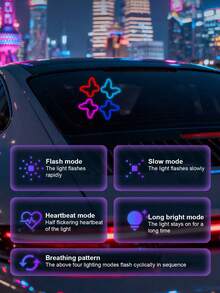 Solar Powered Butterfly Car LED Ambient Light, Neon Glowing Butterfly Car Window Decoration Light, 3.7V 300mAh Battery Powered, Suitable For Car Rear Window, Side Window, Interior Space And Low Light Environment Use, Auto-On In Low Light, Vibration Sensing Light, Easy Installation Without Wiring, Lightweight And Compact, Enhances Romantic Atmosphere And Personalized Decoration Effect, Suitable For Couple Dates, Night Travel, Self-Driving Trips, Camping Trips, Holiday Decor And Daily Car Interior Decoration - A - View 8
