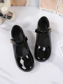 Girls Black Shoes, Suitable For School, Formal Occasions, Church And Other Activities; Fit For Kids - Black - View 9
