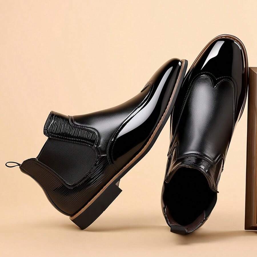 Botas de estilo británico para hombre con manga retro hechas a mano, botas británicas de caña alta tipo Chelsea