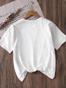 Crew Neck T-Shirt, Urban Vintage Style Printed T-Shirt, Unisex, Loose Fit, Cotton, Short Sleeve, Crew Neck Blouses For Women. Blouses. Casual Blouses For Ladies. - 白色 - 查看 2