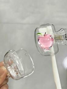 Crystal Apple Pattern Portable Toothbrush Case, Storage Box, Toothbrush Holder, Essential Bathroom Accessory For Home, Business Travel, Daily Use And Outdoor Trips, Spring/Summer Must-Have, Suitable For Couples, Back To School, Father's Day, Birthday Gift - Multicolor - View 3