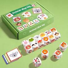Animal Dice Matching Fun Game, 2-Player Battle Parent-Child Interactive Toy, Animal Recognition Exercise For Observation And Hand-Eye Coordination - 彩色 - 查看 5