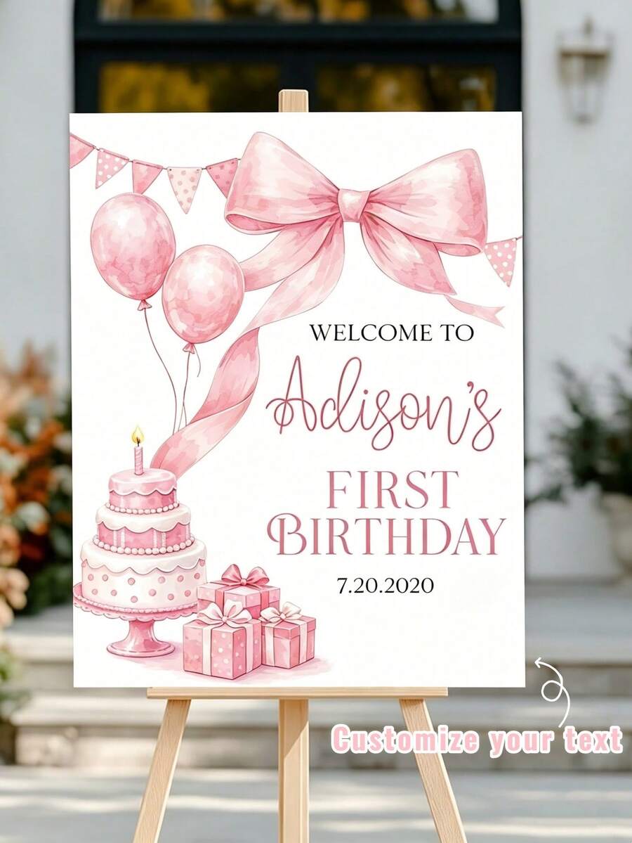 Personalized 1st Birthday, Newborn Gift, Vertical Modern Lettering,Personalized Name/Text - Custom Wall Decor Suitable For, / Hanging Decoration For Living Room, Bedroom, Hooked Installation,