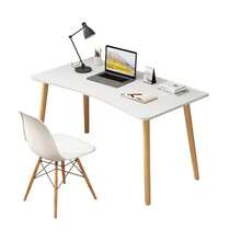 Simple Versatile Rectangular Solid Wood Table Legs Rental Apartment Desktop Computer Desk Bedroom Home Office Desk Girls Study Writing Desk - Multicolor - View 3