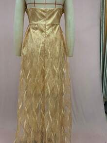 Must-Have Outfits Spring/Summer 2026 Vintage Dress Tube Top Big Long Dress Temperament Evening Dress Vestidos Largos Elegantes Vestidos De Noche Evening Gowns Formal Dresses Women Wedding - 金色 - 查看 3