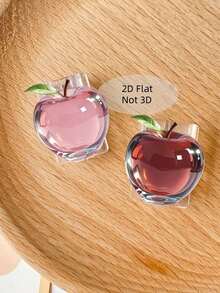 2D Flat Beautiful Red And Pink Apple Fruit-Patterned Cable Protector, Anti-Scratch Type-C/Phone Charger Cable Cover, Stylish And Durable, Phone Cable Protector, Fun Design, Sturdy Plastic Material - Multicolor - View 8