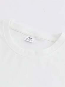 T-shirt da uomo con stampa grafica, stile streetwear pop music, vestibilità regolare, 50% misto cotone, elasticizzata, manica corta, top estivo per tutti i giorni. - nero - Visualizzare 9