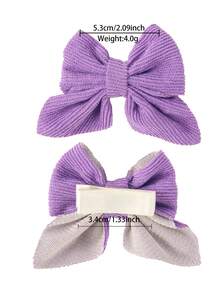 4pcs Polka Dot Plaid Bow Hair Clips, Non-Damaging Anti-Slip Side Clips, Gentle Korean Style Versatile Daily Hair Accessories - Mixed color - View 3
