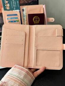 優雅女用護照套旅行錢包 RFID 防盜 PU 皮革護照夾附卡槽 旅行禮物首選 - 彩色 - 查看 9