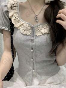 Women Tops - Grey - View 1