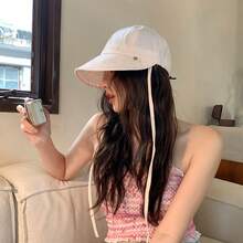 1pc New 2026 Spring/Summer Striped Bucket Hat For Women, Versatile Sun Protection Wide Brim Round Dome Sun Hat - Multicolor - View 5