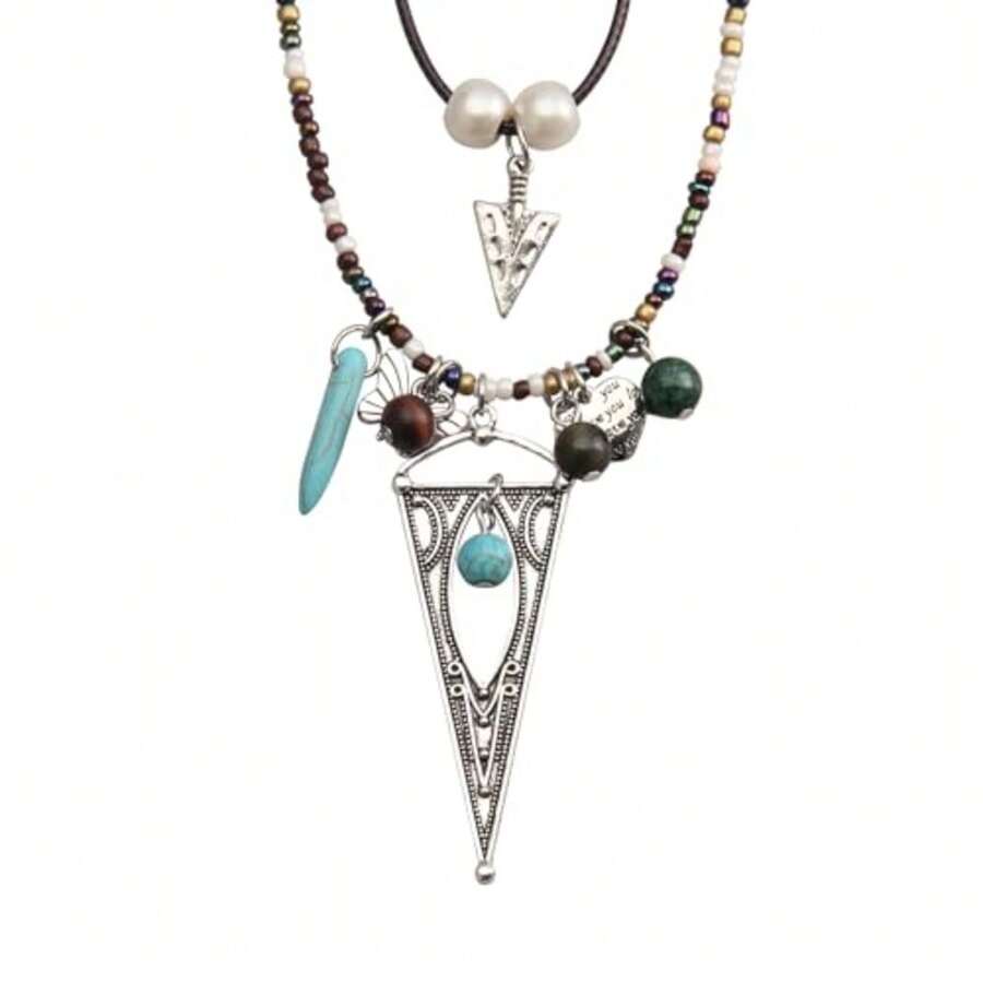 S Design, Sweater Chain, Handmade Jewelry - Beaded Necklace - View 1