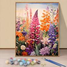 Sommerliches Blumenmotiv Digitales Ölmalerei-Set für Erwachsene und Anfänger 40x50cm/16x20in/1 Stück, ungerahmt, DIY mit Pinseln und leicht zu malendem Acrylfarben-Set, Heimdekoration Kunsthandwerk, ideales Geschenk zum Geburtstag, Vatertag, Weihnachten, Muttertag und Valentinstag - Heilblume - Übersicht 11