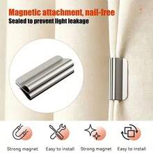 Magnetic Curtain Clips, Curtain Magnetic Closure Keeps Curtains Shut, Prevents Light Leakage, Suitable For Outdoor/Indoor Curtains, Home, Bedroom, Office - Multicolor - View 7