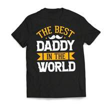 La Mejor Camiseta de Hombre para el Día del Padre "El Mejor Papá del Mundo" - Negro - Ver 1