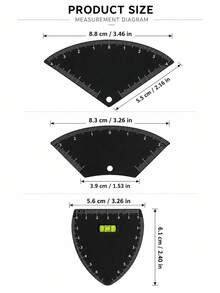 4pcs/1pc Eyebrow Shaping Ruler Set, Eyebrow Measuring And Shaping Tool Set, Includes Eyebrow Brush, Reusable Eyebrow Symmetry Ruler Template, Used For Eyebrow Positioning, Drawing, Trimming, Microblading, Makeup Beginners, Semi-Permanent Makeup Practice And Beauty Salon Beauty Tools - Multicolor - View 5