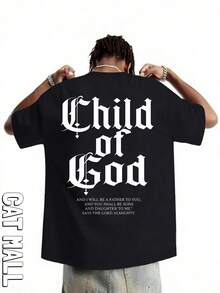 2026 New Men's Short Sleeve Graphic T-Shirt, Jesus Cross Design, Faith, Daily Wear, 100% Cotton, Unisex, Gift Idea For Him Or Her, Religious Clothing, Spiritual Clothing, Design Of - 銅色 - 查看 2