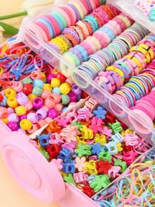 916/10pcs/Conjunto de acessórios de cabelo fofo de unicórnio de desenho animado, inclui ganchos de cabelo de desenho animado, gotas de água Y2K, laços, flores com bolinhas, elásticos de cabelo de alta elasticidade, mini ganchos de garra, ganchos de cabelo trançados, acessórios de cabelo fofos e doces - adequado para raparigas e adolescentes, perfeito para uso diário, férias, escola, festa e muito mais, adiciona beleza ao seu penteado - Multicolorido - Ver 7