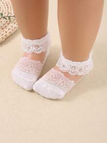 Meias de dança para bebês meninas, com detalhes em renda de seda e vidro (12/6/1 pares), ideais para o verão, festas e como presente. Tamanho único, serve para bebês de 0 a 36 meses. Meias de princesa. Ótima opção para presente de Dia dos Namorados. - Multicolorido - Ver 7