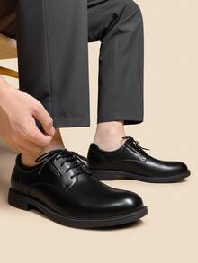 Men's Dress Oxford Shoes Classic Uniform Lace Up Formal Non Slip  For Churches Commuting Weddings Shoes - màu đen - Xem 4