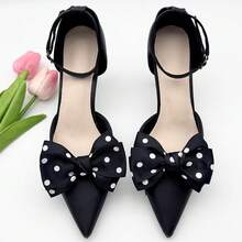 2pcs New Detachable Handmade Fabric Bow Shoe Clips Decor Accessories For High Heels And Sandals Fashion Shoe Flowers - Multicolor - View 6