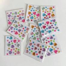 3/5/10pcs Storage Box Set + 50pcs Rabbit/Cat/Candy Mini Non-Adhesive Stickers, Acrylic Gem Decorative Diamond Stickers, DIY Multi-Color Mini Gem, Princess Reward, Creative Crafts - Multicolor - View 4
