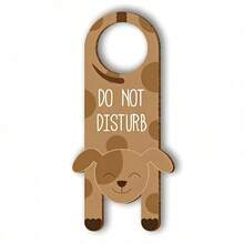 Cute Animal "Do Not Disturb" Wooden Door Sign | Wooden Dog And Elephant Pattern Door Sign | Perfect For Identifying Private Areas In Bedrooms, Hotels, And Residences. Suitable For Home, Outdoor Cafe, Bar, Hotel, Restaurant, Pet Store, Retail Store, Boutique, Supermarket, Etc. Suitable For Privacy Protection Signs In Bedrooms, Bathrooms, Cafes, And Offices - 2 - View 3