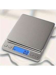1 pieza Balanza digital de alta precisión de 0.1g, báscula portátil de bolsillo multifunción de 3kg con pantalla HD, unidades múltiples para joyería, café, té y repostería (requiere pilas AAA, no incluidas) - Multicolor - Ver 14