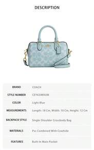 Coach Rowan Lady Shoulder Bag With Crossbody Handle CEY63IMXUM - 淺藍色CEY63IMXUM - 查看 7