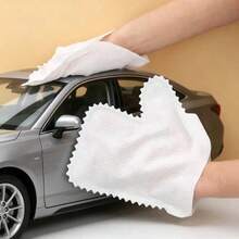 10pcs 30PCS Household Deep Cleaning Car Wiping Cleaning Multifunctional Dry & Wet Use Disposable Detail Dusting Slouchy Car Wiping Cloth Gloves - A - View 1