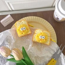 1pc Cheese Toast Bread Suitable For AirPodspro3 Apple Bluetooth Headphone Case 2/4 Generation Cartoon Protective Cover Cute - Multicolor - View 6