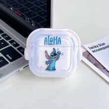 迪士尼史迪奇 Aloha 透明 AirPods Pro 保護殼，可愛揮手史迪奇透明防震殼，附旋轉支架，相容 AirPods 1/2/3/4 及 Pro/Pro 2 代，適用於新款 AirPods Pro 3，適合送給女朋友的聖誕襪小禮物 - Transparent - 查看 4