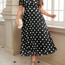 yonghongmaoyi1 Reflora Vestido floral elegante de talla grande, verano - Rosa - Ver 4